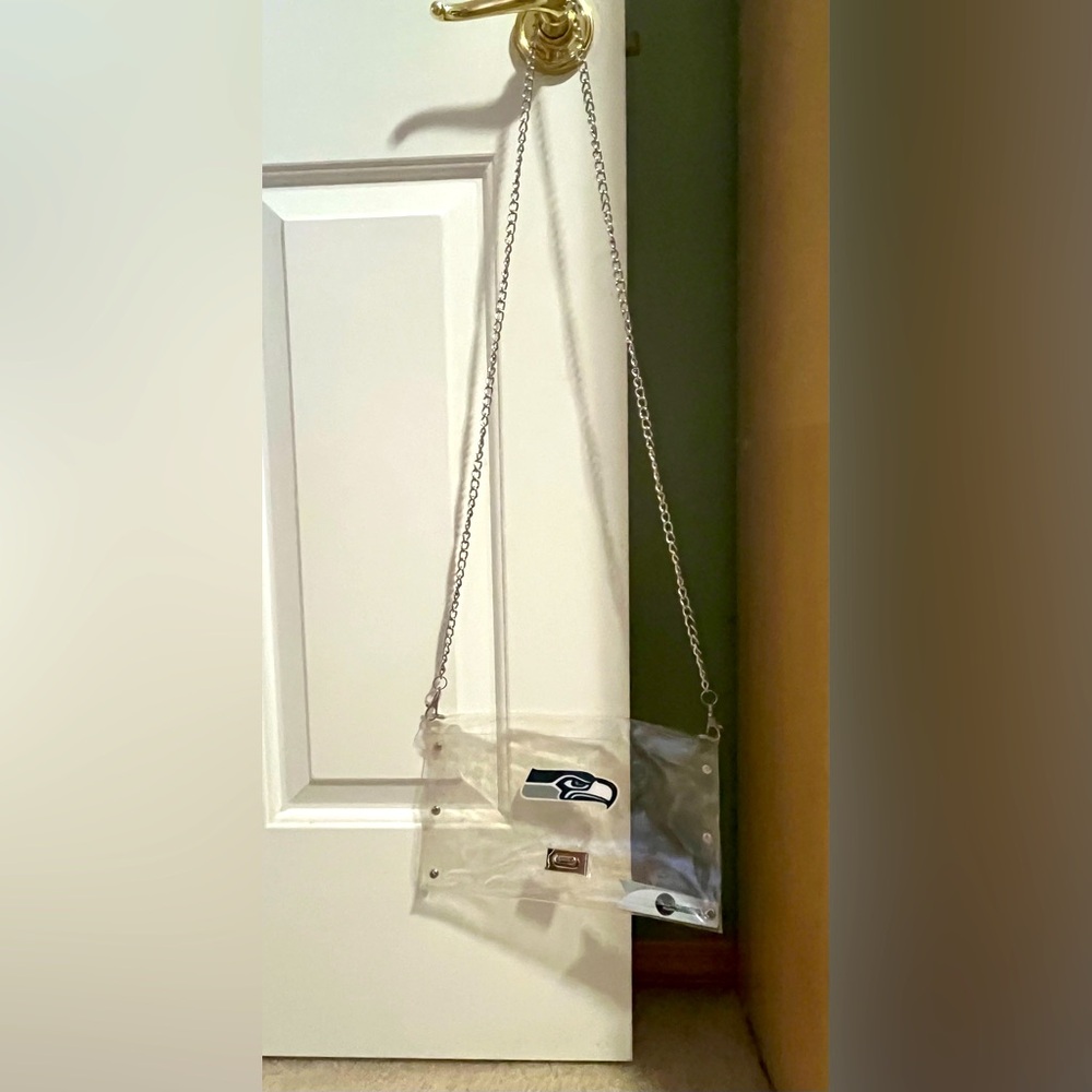 Clear Seahawks purse, perfect for the stadium!